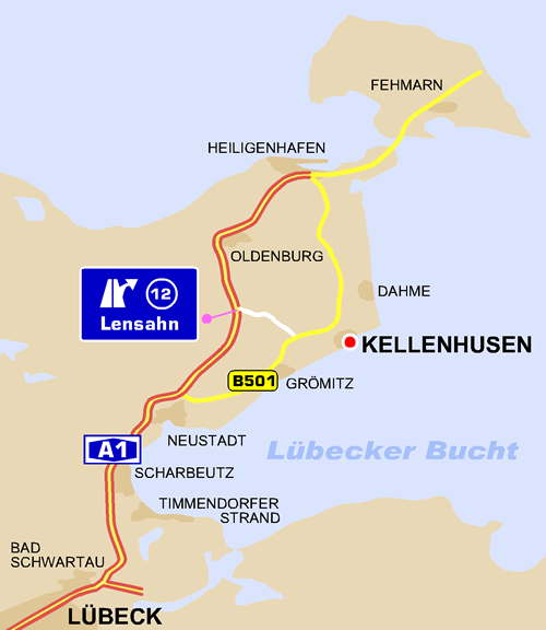 Anfahrt nach Kellenhusen, Heisterbusch 13b